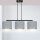Pendelleuchte Metall Stoff L: 72 cm Schwarz Grau Gold E27