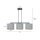 Pendelleuchte Metall Stoff L: 72 cm Schwarz Grau Gold E27