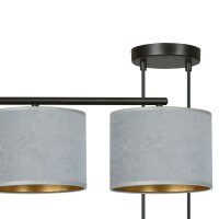 Hängelampe Stoff Metall L: 97 cm H: max. 100 cm...