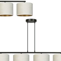 Hängelampe E27 4-flammig 97 cm Stoff Metall...