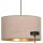 Pendelleuchte Stoff Rosa Gold Schwarz E27 Ø 35 cm CYRIL