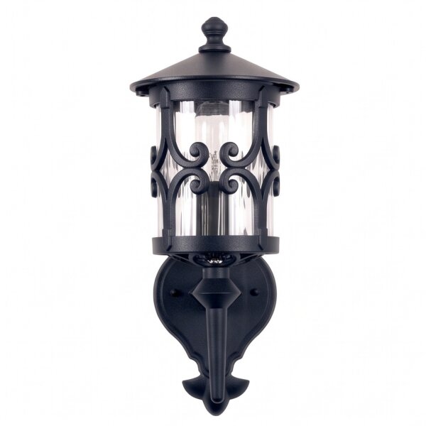 Schwarze Wandlampe Aluminium IP23 Rustikal dekorativ
