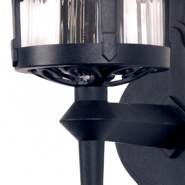 Schwarze Wandlampe Aluminium IP23 Rustikal dekorativ