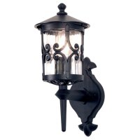 Schwarze Wandlampe Aluminium IP23 Rustikal dekorativ