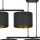 Pendelleuchte Stoff Metall L: 72cm Schwarz Gold 3-flammig E27