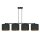 Hängelampe Schwarz Gold L: 97 cm Stoff Metall E27 4-flammig