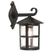 Außenwandleuchte ASHFORD Schwarz Aluminium Glas IP43