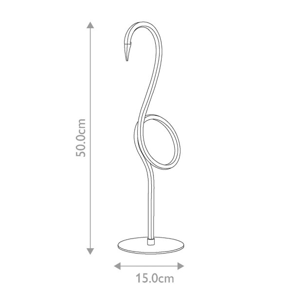 LED Tischleuchte Flamingo 3000 K Metall 50 cm hoch Pink