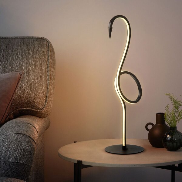LED Tischlampe 50 cm Flamingo 3000 K Schwarz Deko