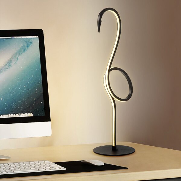 LED Tischlampe 50 cm Flamingo 3000 K Schwarz Deko