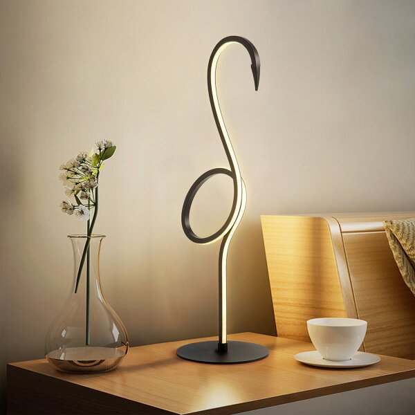 LED Tischlampe 50 cm Flamingo 3000 K Schwarz Deko