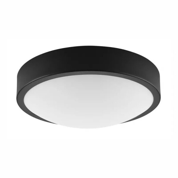 Wohnliche Deckenlampe Glas Metall Schwarz E27 Ø26 cm