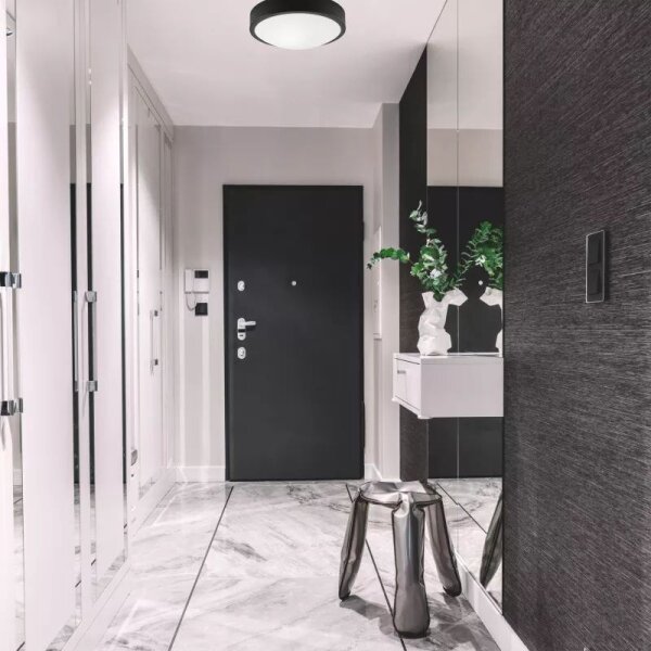 Wohnliche Deckenlampe Glas Metall Schwarz E27 Ø26 cm
