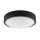 Wohnliche Deckenlampe Glas Metall Schwarz E27 Ø26 cm