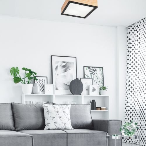 Gemütliche Deckenlampe Pinie Glas B:31 cm E27 2-flammig