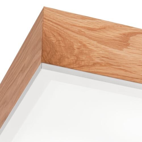 Natürliche Deckenlampe Eiche Glas L:31 cm E27 2-flmg