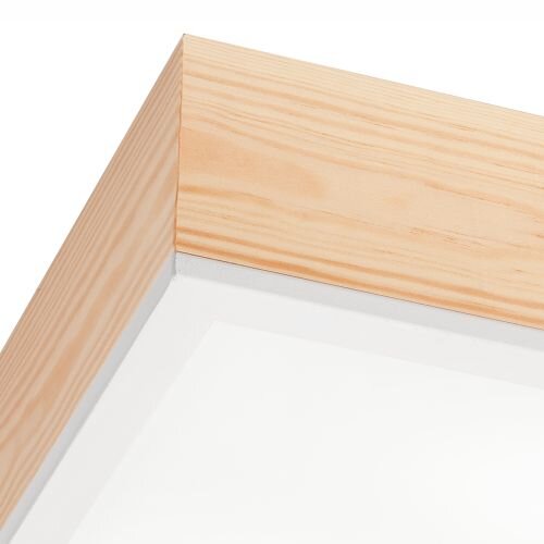 Holz Deckenlampe blendarm Glasschirm E27 B:31 cm eckig