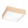 Holz Deckenlampe blendarm Glasschirm E27 B:31 cm eckig