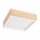 Holz Deckenlampe blendarm Glasschirm E27 B:31 cm eckig
