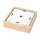 Holz Deckenlampe blendarm Glasschirm E27 B:31 cm eckig