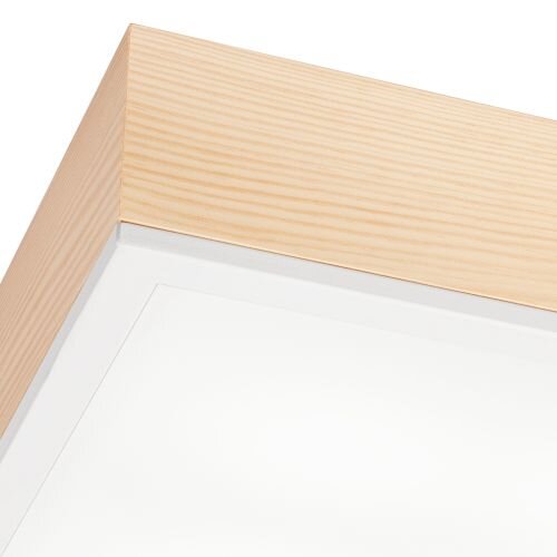 Deckenlampe Glas blendarm Holz Pinie E27 B:38,5 cm