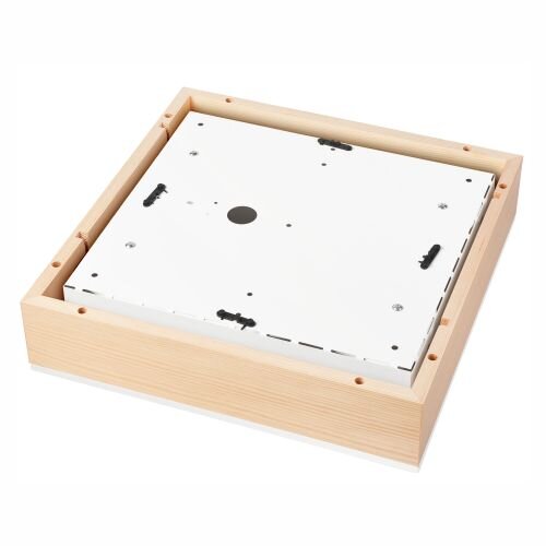 Deckenlampe Glas blendarm Holz Pinie E27 B:38,5 cm