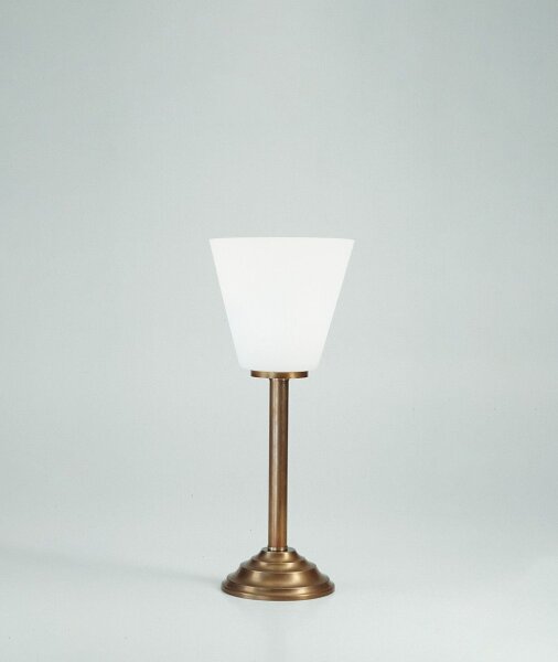 Nachttischleuchte Echt-Messing Glas E27 37 cm gemütlich