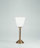 Nachttischleuchte Echt-Messing Glas E27 37 cm gem&uuml;tlich