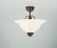 Blendarme Deckenlampe Messing Antik Glas Marmor...