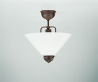 Runde Deckenlampe Messing Antik Glas E27 Ø30 cm...