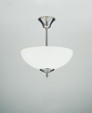 Blendarme Deckenlampe in Nickel Messing Glas E27 Ø32 cm