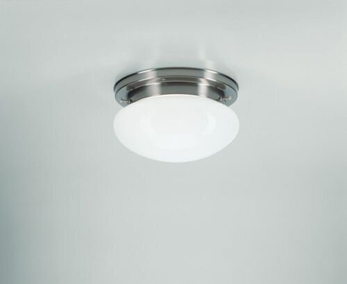 Blendarme Deckenleuchte in Nickel Messing Glas Ø20 cm