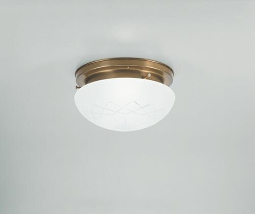 Elegante Deckenleuchte Berliner Messing Glas Ø20 cm E27