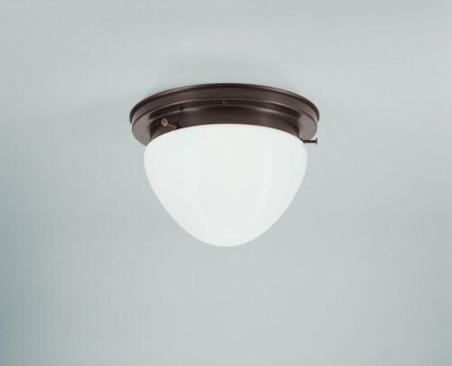 Stilvolle Deckenleuchte E27 Messing Antik Glas Ø20 cm
