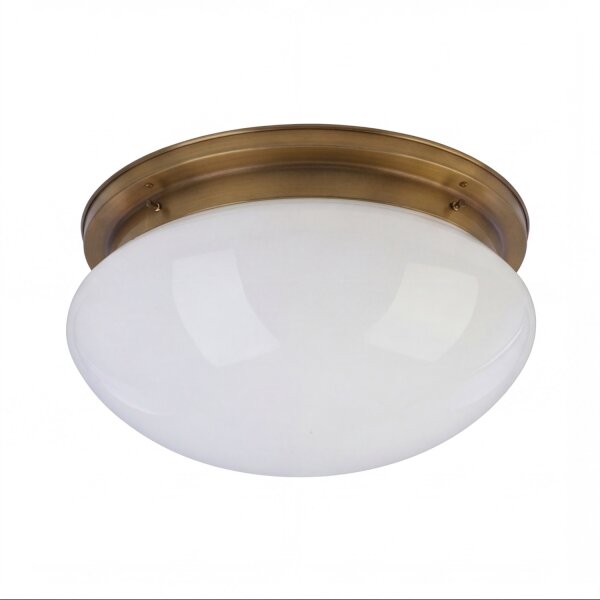 Stilvolle Deckenleuchte E27 Messing Antik Glas Ø20 cm