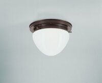 Stilvolle Deckenleuchte E27 Messing Antik Glas Ø20 cm