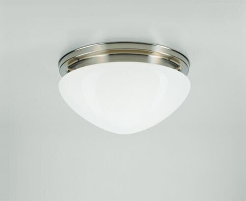 Deckenlampe Messing Glas Ø30 cm E27 in Nickel