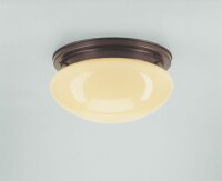 Deckenlampe Antik Messing Glas in Elfenbein E27...