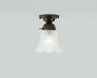 Florale Deckenleuchte Messing Antik Glas E27 Ø15 cm
