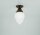 Wohnliche Deckenleuchte Antik Messing Glas L:12 cm E27