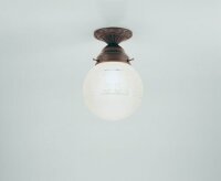 Deckenlampe Messing Antik Glas blendarm Muster B:15 cm