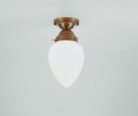 Deckenlampe Berliner Messing Glas blendarm E27 B:14 cm