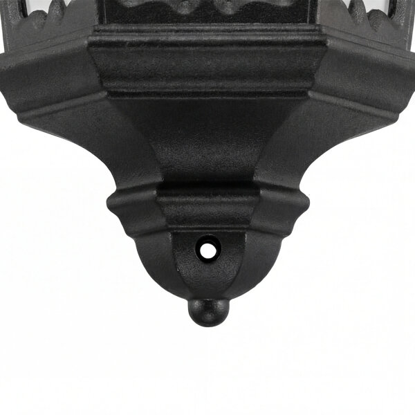 Wandleuchte Außen Glas Metall Schwarz E27 IP43 B:26 cm