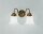 Wandlampe Glas Berliner Messing E27 T:17 cm 2-flammig