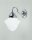 Wandlampe Messing in Chrom Glas blendarm E27 Jugendstil