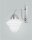 Wandlampe Messing in Nickel Glasschirm E27 T:25 cm