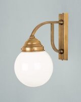Gemütliche Wandlampe Berliner Messing Glas E27 blendarm