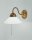 Wandlampe mit Schalter Echt-Messing Glas E27 Jugendstil