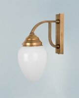 Gem&uuml;tliche Wandlampe Berliner Messing Glas E27 T:23 cm