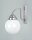 Wohnliche Wandlampe Messing in Nickel Glas E27 blendarm